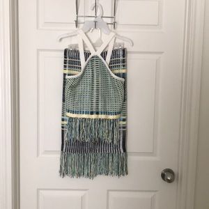 Blue and Yellow two piece skirt set